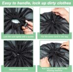 2 Pack Mesh XL Laundry Bags,Machine Washable Dirty Clothes Organizer with Drawstring and ID Tag, Large Laundry Hamper Liner Enough to Laundry Essentials for Travel, Sports(24"x 36",Black) - Image 6