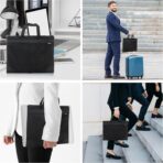 M&G 12x15 in Large Zipper Pouch with Handle, A4 Foldable Lightweight Waterproof Oxford Document Storage Bag, File Organizer for Office Travel Books Papers Filing Folder – 1 Pack (Black) - Image 7