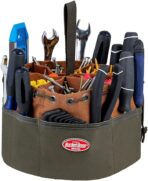BucketBoss 25001 Canvas Organizer Parachute Bag with 19 Pockets for Nails,Screws, and Bolts in Brown - Image 4