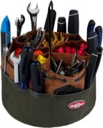 BucketBoss 25001 Canvas Organizer Parachute Bag with 19 Pockets for Nails,Screws, and Bolts in Brown - Image 5