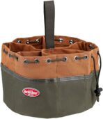 BucketBoss 25001 Canvas Organizer Parachute Bag with 19 Pockets for Nails,Screws, and Bolts in Brown - Image 7