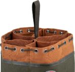 BucketBoss 25001 Canvas Organizer Parachute Bag with 19 Pockets for Nails,Screws, and Bolts in Brown - Image 9