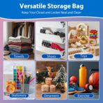 Zipper Storage Bags with Handle and Bottom, Pack of 6, 3 Gallon Heavy Duty Clear Handy Plastic Bag, 16"x18" Reusable Large Zip Storage Bag for Sports, Travel, Moving and Clothes, 3-Mil Thick - Image 8