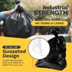 ToughBag 55 Gallon Trash Bags Heavy Duty (100 Count) - 50-60 Gallon Black Garbage Bags, Large Trash Bags - 38 x 58" - Made in USA - Image 5