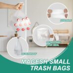 Magesh 4 Gallon Trash Bag Strong, Leakage-Free, Small Garbage Bags Unscented Thick for Bathroom, Office, Kitchen Small Trash Can, 15L, 105 Bags, Clear - Image 3