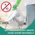 Magesh 4 Gallon Trash Bag Strong, Leakage-Free, Small Garbage Bags Unscented Thick for Bathroom, Office, Kitchen Small Trash Can, 15L, 105 Bags, Clear - Image 8