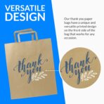 Reli. Brown Paper Bags w/Handles | 100 Pcs Bulk | 10"x6.75"x12" | Paper Thank You Bags, Kraft | Printed | Shopping, To Go, Thank You Gifts, Wedding | 25% Larger Than 10"x 5"x13" - Image 4