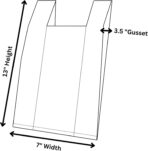 Small Economy "Thank You" T-Shirt Bags - 1/12 BBL - 7"X3.5"X13" - 1000 Bags Bulk - 13 Mic - White - For Retail, Groceries, Merchandise, Convenience Store, Supermarket, Restaurant - Image 3