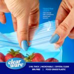 Quart Freezer Bags - Double Zipper Seal -150 Count, (2 Packs of 75) Resealable Plastic Freezer Containers - Reusable Pouches for Food Storage, Meat, Fresh Vegetables, Fruit - Microwave-Safe, BPA Free - Image 5