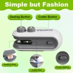 2in1 Mini Bag Sealer With Cutter And Magnet- Heat Seal & Cutter, Portable Handheld Chip Bag Sealer for Snacks, Candies & Food Storage (White, 1 PACK) - Image 8