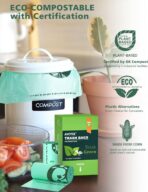 AYOTEE 200 Count 1.2 Gallon Small Biodegradable Trash Bags, Compost Bags for Countertop Bin, 4.5 Liter Mini Trashbags Compostable Trash Bag Small Waste Basket Liners for Bathroom Kitchen Pet - Image 5