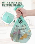 AYOTEE 200 Count 1.2 Gallon Small Biodegradable Trash Bags, Compost Bags for Countertop Bin, 4.5 Liter Mini Trashbags Compostable Trash Bag Small Waste Basket Liners for Bathroom Kitchen Pet - Image 8