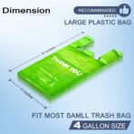 Green Thank you bags, 1000PCS T shirt bags, To Go Bags,Grocery bags, Reusable and Disposable,Perfect for Small Business,Take Out,Retail, Large - Image 3