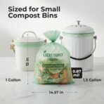 Compostable Trash Bags for Kitchen Compost Bins – 1.3 Gallon Small Compost Bags for Countertop Bin, Green Compostable Bags, BPI & OK Industrial Certified, Leak-Proof Food Waste Bags (50 Count) - Image 4