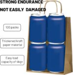 Gift Bags 8.25"X5.9 "X3.15" 100pcs Brown Kraft Paper Bag with Handles for Small Business Christmas Bulk, Wedding, Party Favor, Shopping, Lunch, Halloween Trick-or-Treat Bags - Image 4