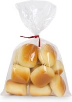 200 Clear Treat Bags 6x9 with 4" Twist Ties 6 Mix Colors - Thick OPP Plastic Cello Bags for Wedding Cookie Birthday Cake Pops Gift Candy Buffet Supplies (6'' x 9'') - Image 4