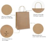 BagDream Gift Bags 8x4.25x10.5 100Pcs Brown Paper Gift Bags with Handles Bulk for Wedding, Party Favor, Grocery, Shopping, Retail, Merchandise Medium Kraft Paper Sacks - Image 6
