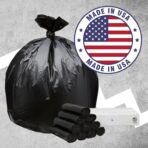 45 Gallon Garbage Trash Bag 40X46" 1.5 Mil Black 100 Count Can Liner Bulk 40 Gallon 41 Gallon 42 Gallon 43 Gallon 44 Gallon Made in USA - Image 6