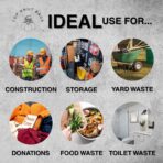 45 Gallon Garbage Trash Bag 40X46" 1.5 Mil Black 100 Count Can Liner Bulk 40 Gallon 41 Gallon 42 Gallon 43 Gallon 44 Gallon Made in USA - Image 7