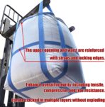 8Pack FIBC Bulk Bag,2 Ton Bag, 35.4" L x 35.4" W x 43.3" H,4400lbs SWL Safty Factor 3:1,Woven Polypropylene Bags,Duffle Top #-Shaped Flat Bottom - Image 5