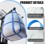 8Pack FIBC Bulk Bag,2 Ton Bag, 35.4" L x 35.4" W x 43.3" H,4400lbs SWL Safty Factor 3:1,Woven Polypropylene Bags,Duffle Top #-Shaped Flat Bottom - Image 6