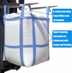 8Pack FIBC Bulk Bag,2 Ton Bag, 35.4" L x 35.4" W x 43.3" H,4400lbs SWL Safty Factor 3:1,Woven Polypropylene Bags,Duffle Top #-Shaped Flat Bottom - Image 7