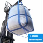 8Pack FIBC Bulk Bag,2 Ton Bag, 35.4" L x 35.4" W x 43.3" H,4400lbs SWL Safty Factor 3:1,Woven Polypropylene Bags,Duffle Top #-Shaped Flat Bottom - Image 8
