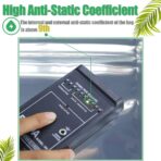 Anti Static Bags,30pcs Small Antistatic Resealable ESD Bag for 3.5 Hard Drive, 2.5 Solid State Drive, ESD Shielding Storage Zipper HDD Bags for Electronics Devices (30pcs Mixed Sizes) - Image 5
