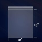iMailer - 200 Count - 12" x 15" Large Zip Bags - 2 Mil Reclosable Zip Plastic Poly Bags with Lock Seal Zipper for Storage, Clothing, T-Shirts, Pants - Image 3