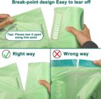 13 Gallon,50 Count, Compostable Trash Bags with Drawstring,Tear Resistant Kitchen Food Scrap Waste Bag, ASTM D6400, US BPI and Europe OK Compost Home Certified - Image 6