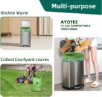 13 Gallon,50 Count, Compostable Trash Bags with Drawstring,Tear Resistant Kitchen Food Scrap Waste Bag, ASTM D6400, US BPI and Europe OK Compost Home Certified - Image 9