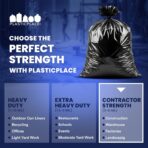Plasticplace Contractor Trash Bags 42 Gallon │ 6.0 Mil │ Black Heavy Duty Garbage Bag │ 33” x 48” (25 Count) - Image 5