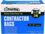 Frost King CB3250 Boxed Heavy Duty Contractor Clean, 32" x 50" x 3 mil, 32x50x3 Inch (Pack of 20), 20 Bags, Black - Image 3