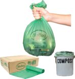 2.6 Gallon Compostable Food Scrap Bags by BioBag, 100 Count, BPI Certified, Meets ASTM D6400 Standards, Made in USA, Kitchen Counter Bin Liners - Image 2