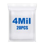 20 Pcs 10"x13" Thick Clear Zip Seal Lock Storage Bags 2 Gallon Heavy-Duty 4 Mil Plastic Resealable Zipper Poly Bags - Image 2