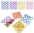 200 Pack Goodie Bags Sealable Treat Bags – 6x6 Inch Plastic Gift Bags, Resealable Party Favor Bags with Happy Face Print for Candy, Snacks, Gifts, Events & Celebrations - Image 2