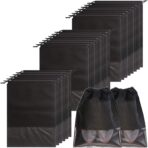 24PCS Travel Shoe Bags Non-Woven with Rope for Men and Women Large Shoes Storage Packing Pouch Organizers - Image 2