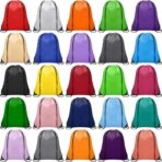 25 Pieces Drawstring Bags Bulk Drawstring Backpack Draw String Bag Cinch Sack for Gym Traveling Yoga Outdoor Sports (25 Colors) - Image 2