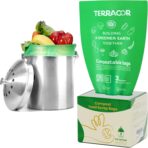 3 Gallon Compostable Food Scrap Bags, 100 Bags Compost Bags for Countertop Bin, BPI Certified and Meet The ASTM D6400 Standard - Image 2