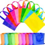 30 Pack Non Woven Party Favor Bags, 9.8'' Small Reusable Kids Tote Bags with Handles, Rainbow Party Favor Goodie Bags for Kids Birthday - Image 2
