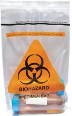 500pcs 6x9.8in/15x25cm Biohazard Specimen Bags, Laboratory Sample Bag with Biohazard Logo Printing, Ziplock Top with Outside Pocket Paperwork Pouch - Image 2