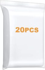 7 x 9 inches Thick 5 Mil Clear Zip Plastic Bags Lock Reclosable Poly Bag Seal Storage Bags With Zipper for Cards Envelopes Snacks Heavy-Duty 20Pack - Image 2