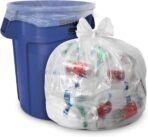 Aluf Plastics 33 Gallon Clear Trash Bags - 33" x 39" - 1.5 MIL (eq) - CSR Series - Heavy Duty Industrial Liners Clear Garbage Bags for Recycling, Contractors, Storage, Outdoor, 1 Count (Pack of 100) - Image 2