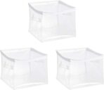 Amazon Basics Clear Zippered Storage Bags for Closet Organization, Stackable Clothing and Linen Storage Containers, 3-Pack - Image 2