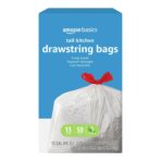 Amazon Basics Flextra Strength Tall Kitchen Drawstring Trash Bags, Fresh Scent, Tear Resistant, 13 Gallon, 50 Count - Image 2
