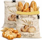 Beeswax Bread Bags for Sourdough, 2 Pack Reusable Bread Bag for Storage XL 17x13 Inch, Large Linen Bags for Homemade Sourdough - Keep Fresh, Freezer Safe - Image 2