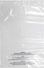 Belinlen 100 Count 18x24 Inch Self Seal Clear Poly Bags with Suffocation Warning for Packaging, Shipping & FBA with Permanent Adhesive (1.5mil) - Image 2
