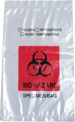 Biohazard Specimen Bags,500pcs 6x9in/15x25cm with Biohazard Red Logo Printing, Ziplock Top Sample Bags with Outside Pocket Paperwork Pouch - Image 2