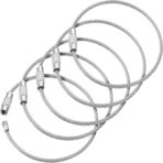 BlueCosto Wire Keychain Cable - 2mm Thick Stainless Steel Keyring Wire Loops w/Secure Screw Lock for Hanging Luggage Tags - Image 2