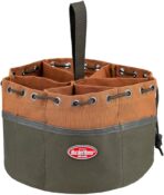 BucketBoss 25001 Canvas Organizer Parachute Bag with 19 Pockets for Nails,Screws, and Bolts in Brown - Image 2